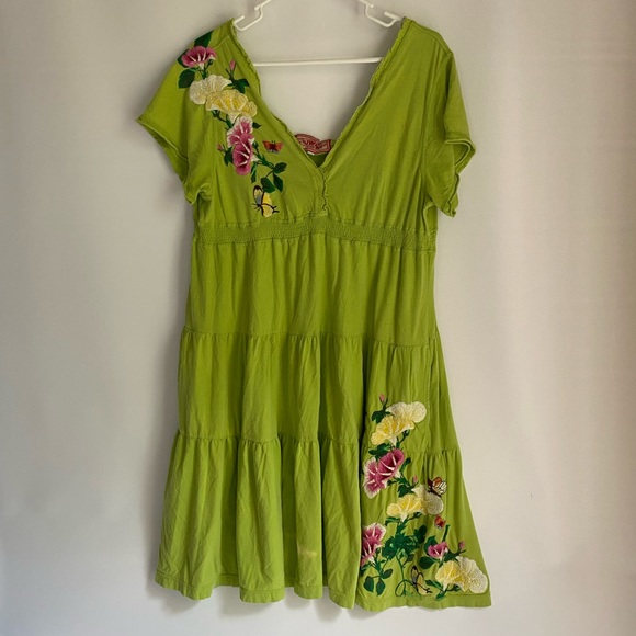 Johnny Was Dresses & Skirts - JWLA Johnny Was green embroidered dress size XL